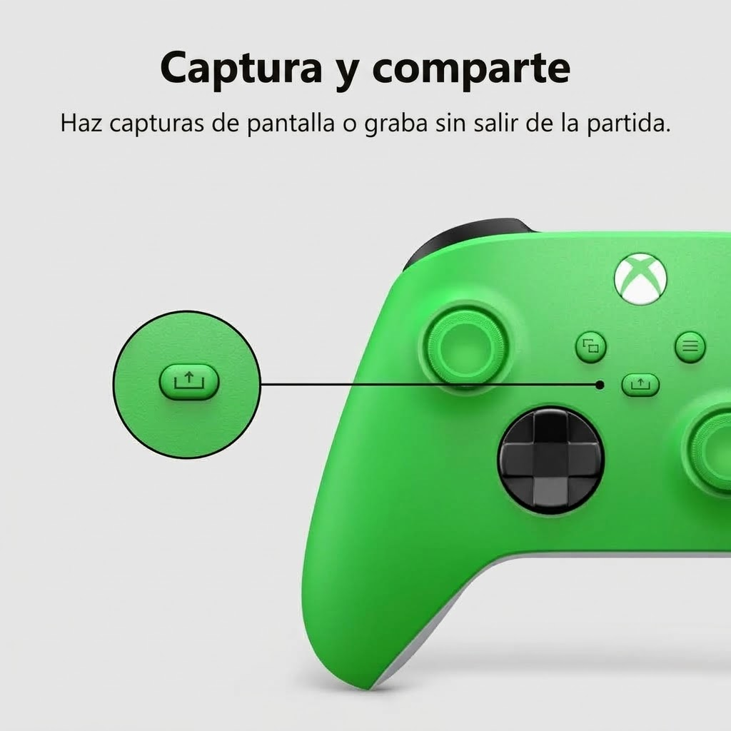 CONTROL INALÁMBRICO XBOX VELOCITY GREEN — EDICIÓN ORIGINAL - Imagen 4