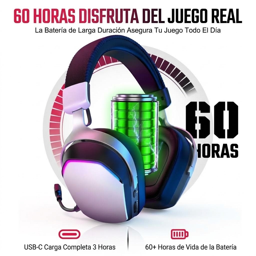 AURICULARES INALÁMBRICOS MULTIPLATAFORMAS ENVOLVENTE 7.1 - Imagen 3