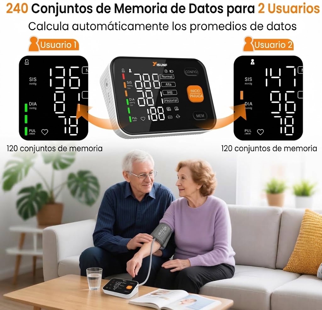 MONITOR DE PRESIÓN ARTERIAL DE BRAZO — MÁQUINA DIGITAL AUTOMÁTICA - Imagen 2