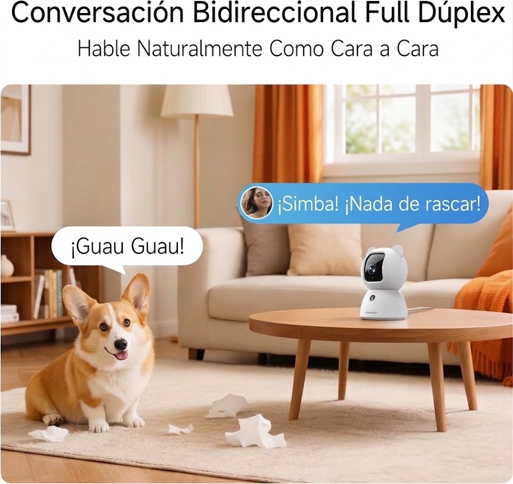 2.5K CÁMARA DE SEGURIDAD PARA MASCOTAS Y BEBÉS - Imagen 4