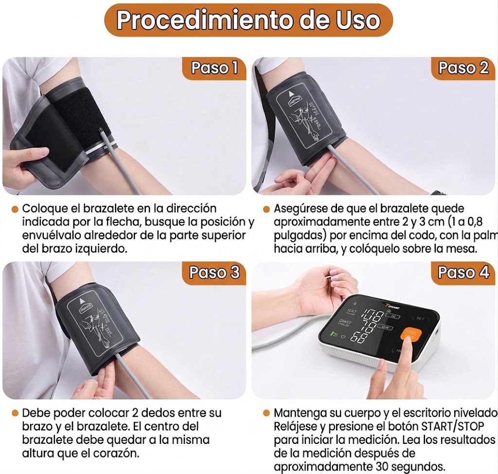 MONITOR DE PRESIÓN ARTERIAL DE BRAZO — MÁQUINA DIGITAL AUTOMÁTICA - Imagen 6