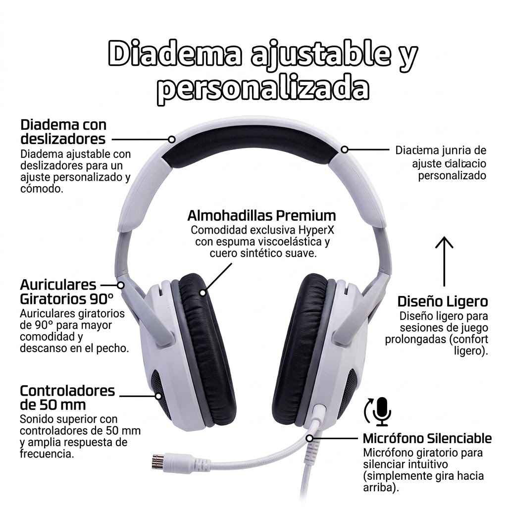 HYPERX CLOUD STINGER – AUDIO GAMING Y COMODIDAD EXCLUSIVA - Imagen 5