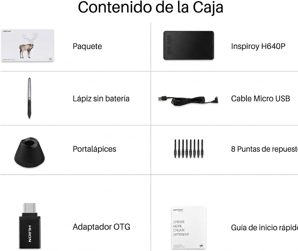 TABLETA DE DIBUJO DE 6X4 PULGADAS 8192 CON PRESIÓN - Imagen 6
