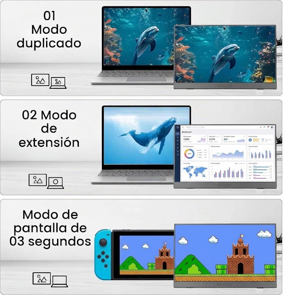 MONITOR PORTÁTIL TÁCTIL 15.6” FHD - Imagen 5